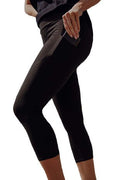 Butter Black Pocket Capri Leggings