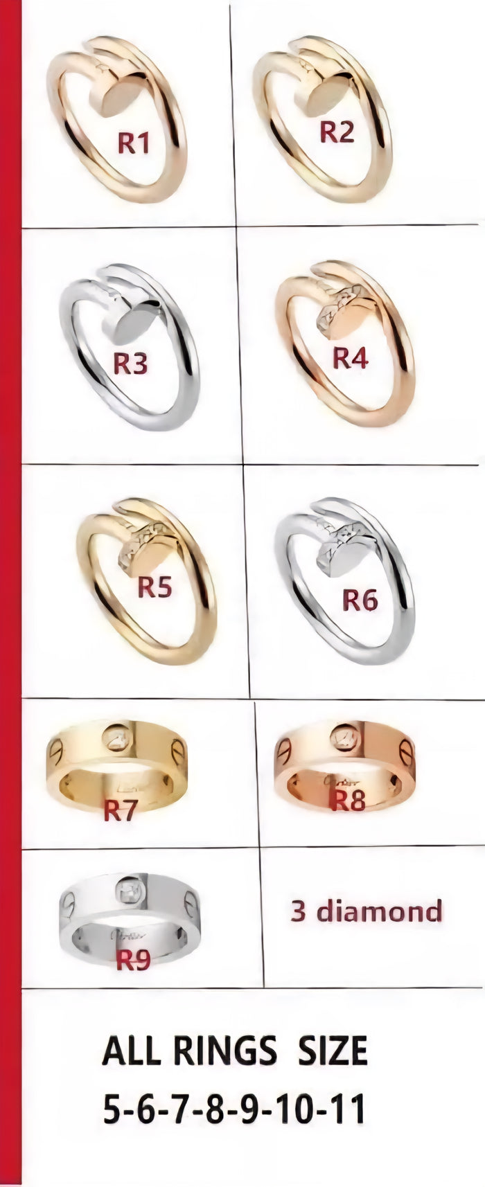 Carti Variety Rings R1-R9