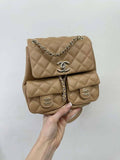 CC Small Quilted Taupe Bag
