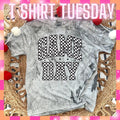 COLOR BLAST CHECKERED GAME DAY TEE