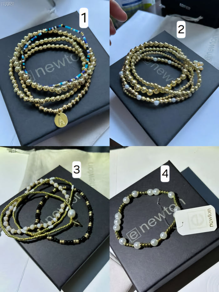 E Stacked Beaded Bracelets 6