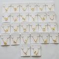 K-S Gold Pearl Initial Necklace