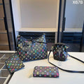 L Bag Set Black/Rainbow Mono 2