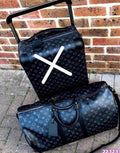 L Black Boujee Mono Duffle