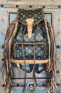 L Boho Fringe Backpack