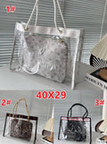L Clear Tote Shoulder Bag Mono 1-3