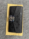 L Full Size Black Mono Wallet