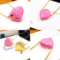 L Heart Charm Necklaces New
