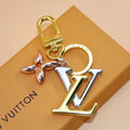 L Logo Charm Keychain 4