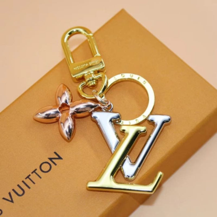 L Logo Charm Keychain 4