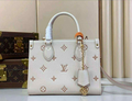 L OTG White/Tan Bag