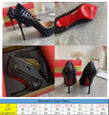 LouB Red Bottom Studded Heels