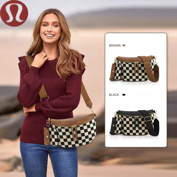 🍋 Lu  Checkered Large Crossbody