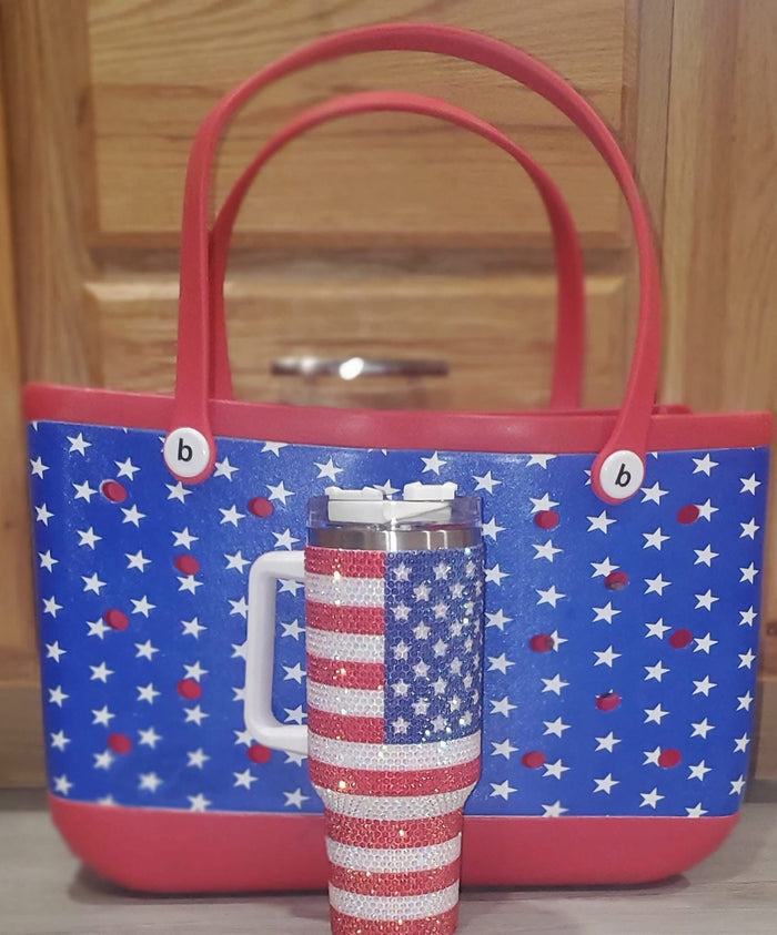Merica beach tote or cup