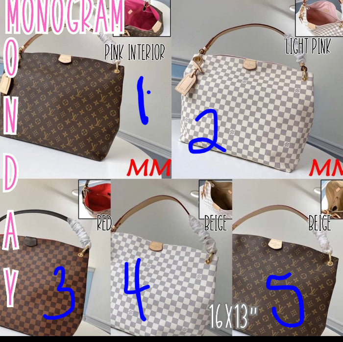 Monogram monday tote