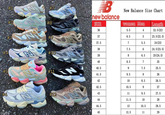 NB Sneakers  (Style 7-12)