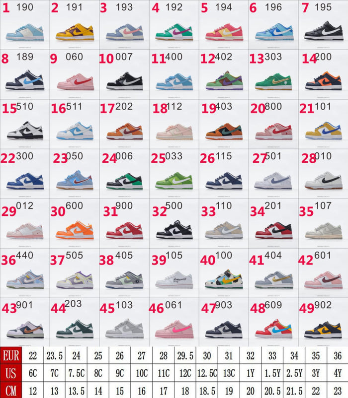 NKE Kids Shoes (STYLE 7-12)
