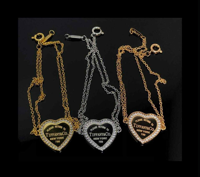 T&C Large Heart Necklaces