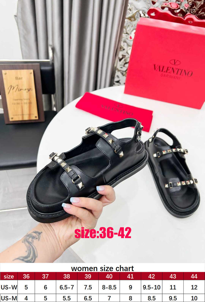 Val Black Studded Sandals
