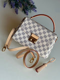 White Checkered crossbody